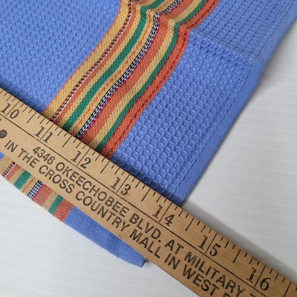 Set Of 5 Crate and Barrel Picante Pattern Dish Towels Kitchen Orange Red NEW - Picture 6 of 9